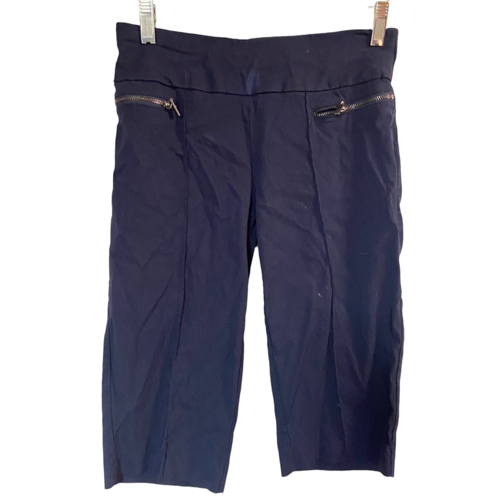 Style & co Navy blue ladies xs extra small pull on  Bermuda petal pusher pant